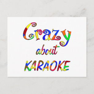 Cartão Postal Loucura Sobre Karaoke