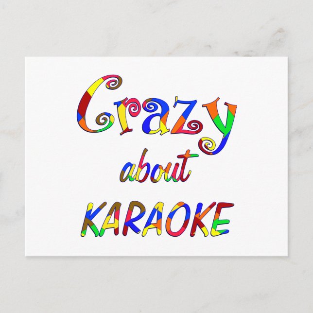 Cartão Postal Loucura Sobre Karaoke (Frente)