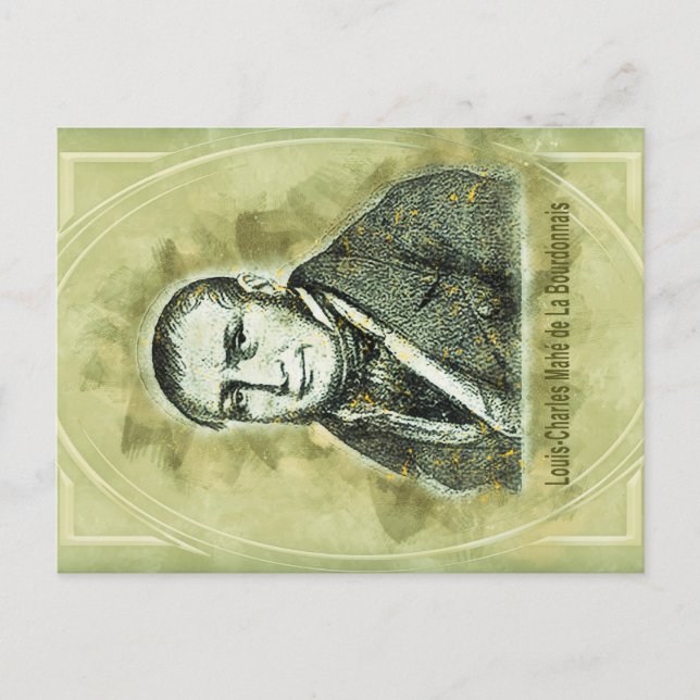 Cartão Postal Louis-Charles Mahé de La Bourdonnais (Frente)