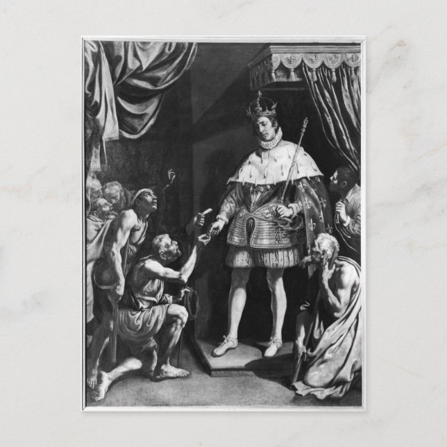 Cartão Postal Louis Distributing Alms, c.1615-20 (Frente)