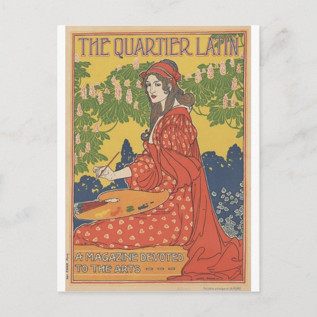 Cartão Postal Louis John Rhead - O Latim Quartier (Frente)