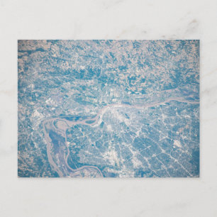 Cartão Postal Louis, Missouri Ao Longo Do Rio Mississippi.