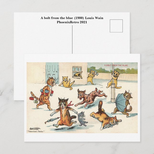 Cartão Postal Louis Wain (Frente/Verso)