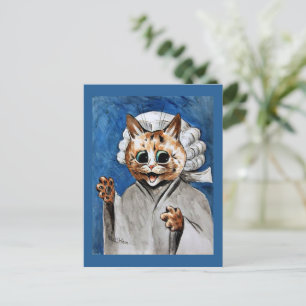 Cartão Postal Louis Wain art, O Barrister,
