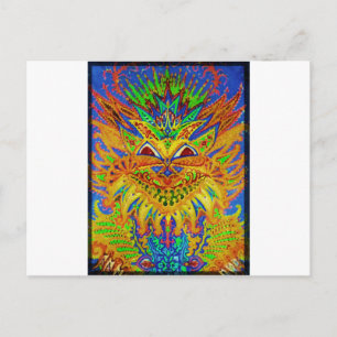Cartão Postal Louis Wain - Blue Paisley Cat