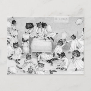 Cartão Postal Louis Wain Cat Humor