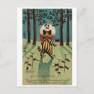 Cartão Postal Louis Wain, Gato de São Valentim,