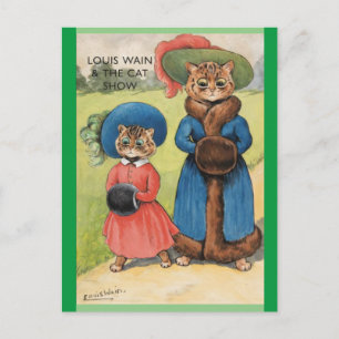 Cartão Postal Louis Wain, The Cat Show, Arte