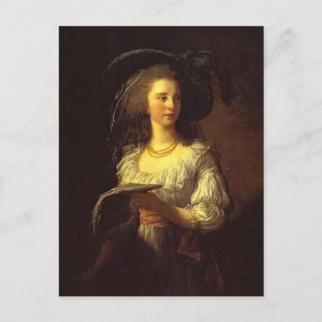 Cartão Postal Louise Elisabeth Vigee - A Duquesa de Polignac (Frente)