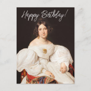 Cartão Postal Louise Mayer Ferdinand Waldmueller Feliz Aniversár