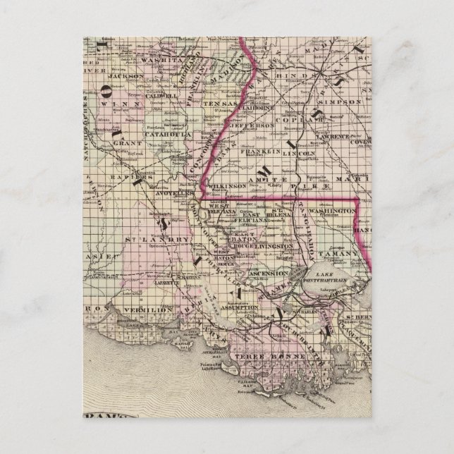 Cartão Postal Louisiana (Frente)