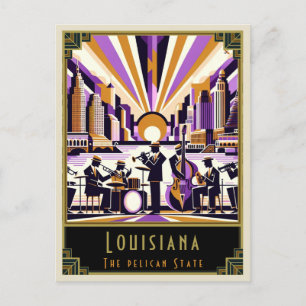 Cartão Postal Louisiana   Art Deco
