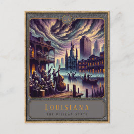 Cartão Postal Louisiana | Cartão-postal de arte gótica