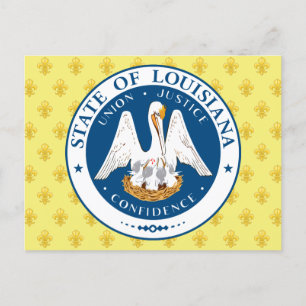 Cartão Postal Louisiana Seal