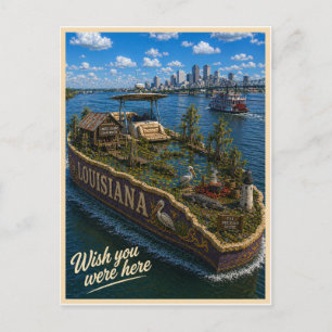 Cartão Postal Louisiana   Wish You Were Here   Série Estado