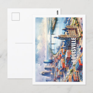 Cartão Postal Louisville Kentucky Famous Viagem watercolor