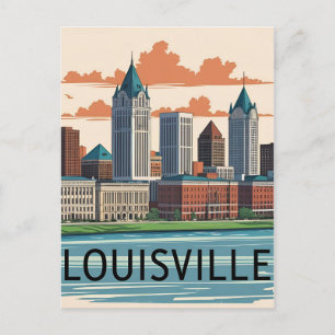 Cartão Postal Louisville Kentucky USA Skyline