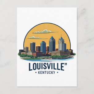 Cartão Postal Louisville Kentucky USA Skyline