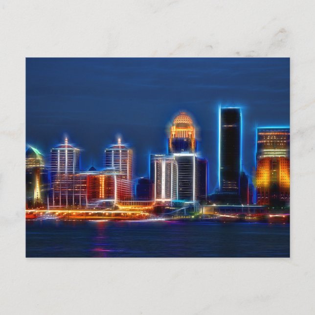 Cartão Postal Louisville Ky Skyline (Frente)