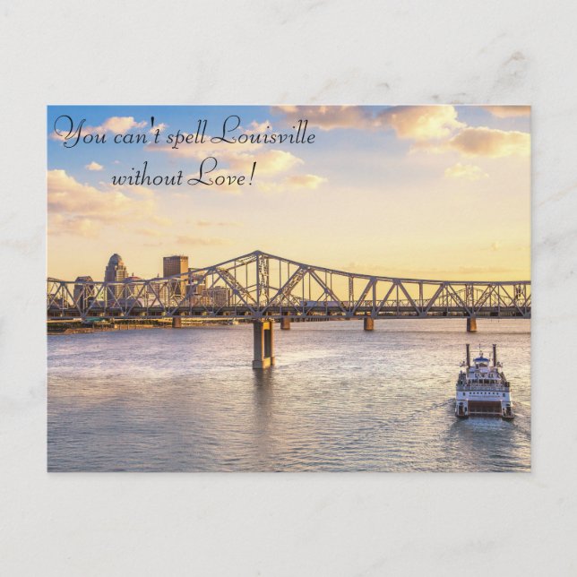 Cartão Postal Louisville Skyline e Belle Postcard (Frente)
