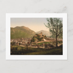 Cartão Postal Lourdes, Pirenéus - Cidade e Castelo