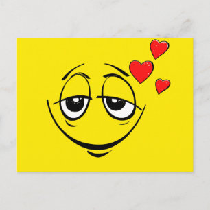Cartão Postal Love Bebado Happy Face Emoji