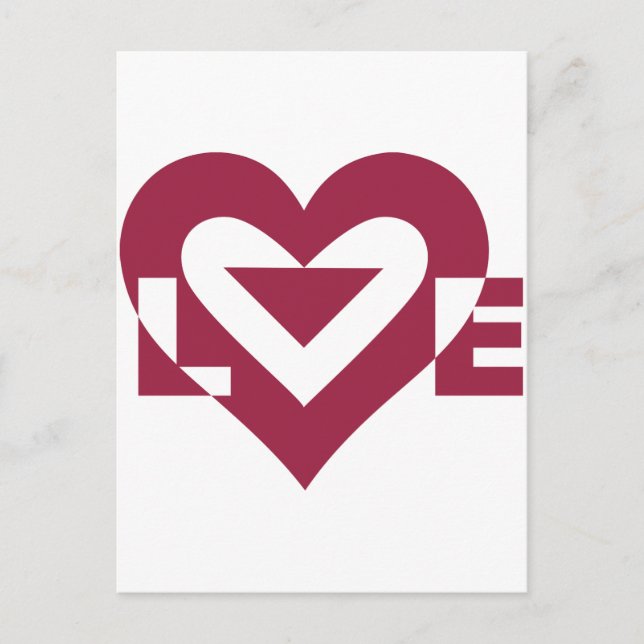 Cartão Postal Love Berry Purple (Frente)