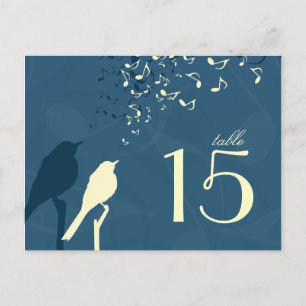 Cartão Postal Love Birds Song - número da mesa