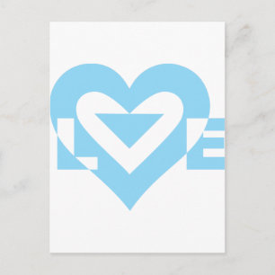 Cartão Postal Love Blue