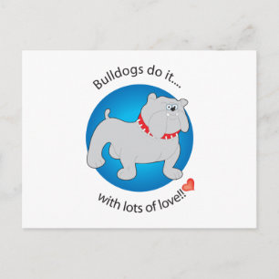 Cartão Postal Love Bulldog