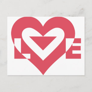 Cartão Postal Love Cherry Pink