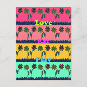 Cartão Postal Love Comer Play Art Impressão