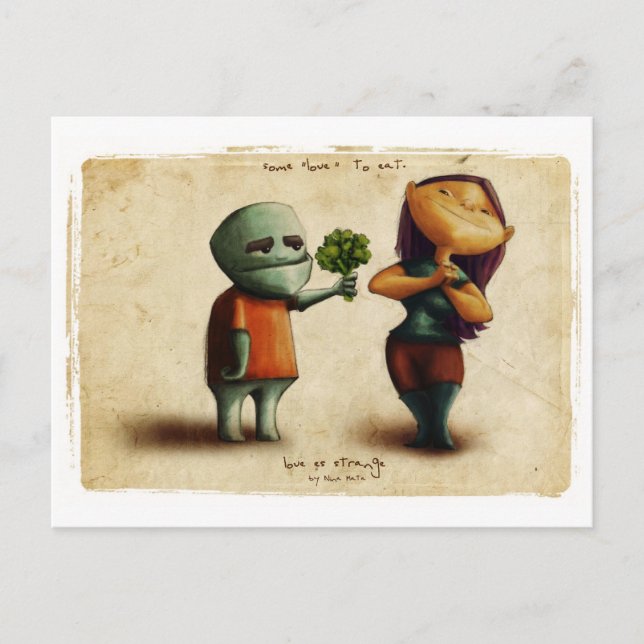 Cartão Postal Love Estrange Critters (Frente)