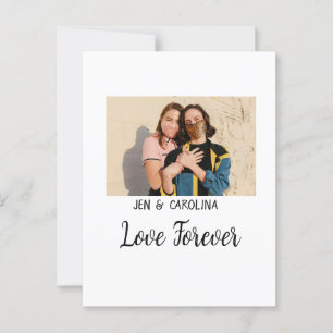 Cartão Postal Love Forever LGbtq casal orgulho adicionar nome de