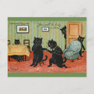 Cartão Postal Love Fortune Telling de Louis Wain