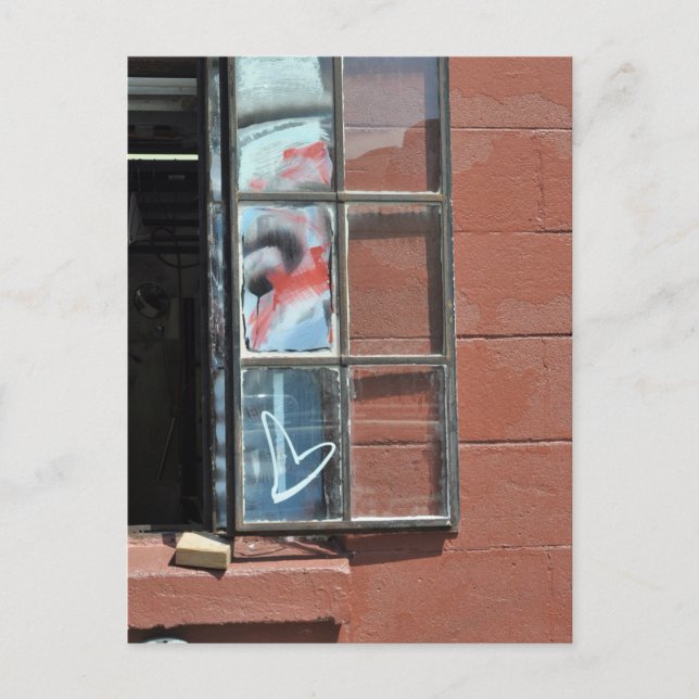 Cartão Postal Love heart graffiti (Frente)