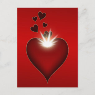 Cartão Postal Love heart postcard design