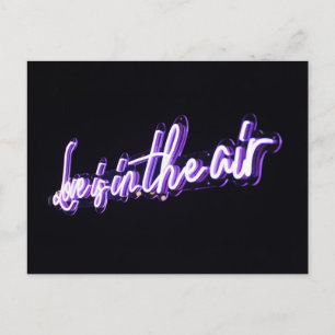 Cartão Postal Love is in Air SignTypographics Image Word Text