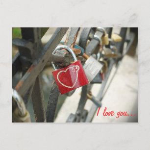 Cartão Postal Love Lock - Cartão-postal