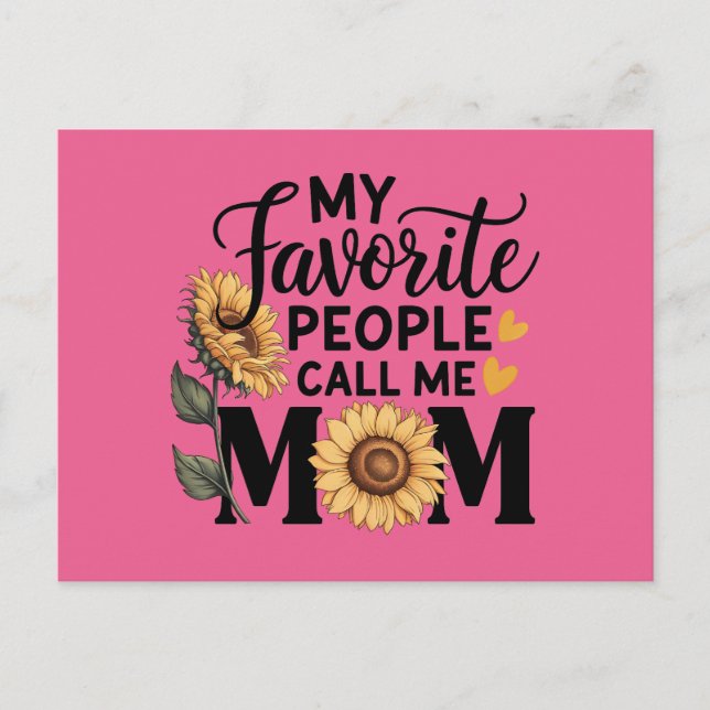 Cartão Postal Love  Mom (Frente)