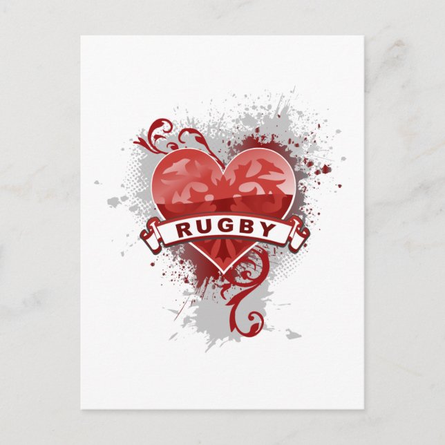 Cartão Postal Love Rugby (Frente)