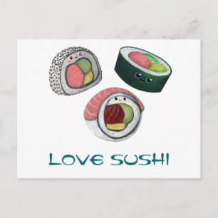 Cartão Postal Love Sushi
