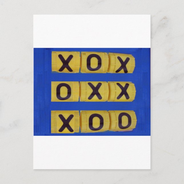 Cartão Postal Love Tic-Tac-Toe (Frente)