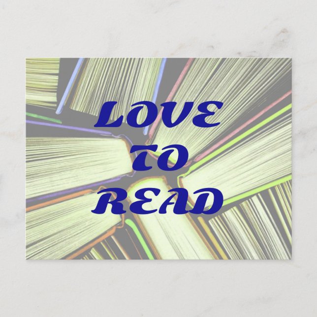 CARTÃO POSTAL LOVE TO READ (Frente)