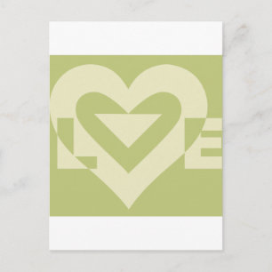 Cartão Postal Love Two-Tone Sage Green