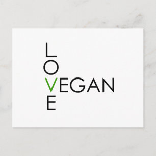 Cartão Postal Love Vegan