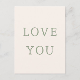 Cartão Postal Love You Card.