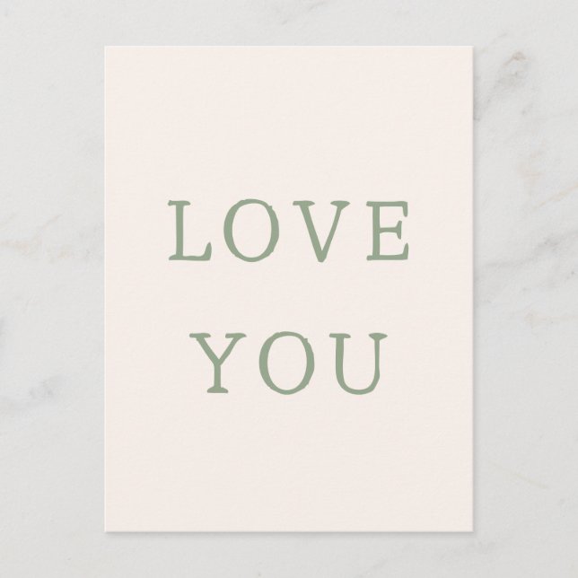 Cartão Postal Love You Card. (Frente)