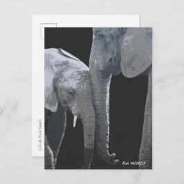 Cartão Postal Love You More, Elephant Original Art