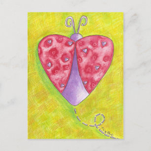 Cartão Postal Lovely Ladybug